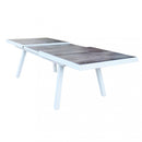 Tavolo Allungabile Seattle 205/265x105x75 h cm in Alluminio Bianco