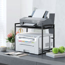 Mensola Porta Microonde Estensibile a 2 Livelli 39,5-64x32x47,5 cm in Metallo Nero   