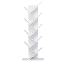 Libreria ad Albero 50x28x142 cm 10 Ripiani  Bianca