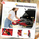 Passeggino per Cani Piccoli Pieghevole 77x44x102 cm con Portabicchieri e Cestino Portaoggetti in Tessuto Oxford Rosso      