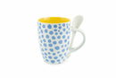 Set 20 Tazze con Cucchiaino Ø8,5x12 cm in Gres Villa d'Este Home Tivoli Marea