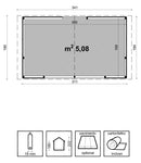 Chiosco da Giardino 310x180 cm in Legno Rio