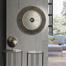 Orologio da Muro Dark Glam Ø70x5 cm in Ferro e MDF Nero e Oro