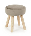 Set 2 Sgabelli  34x34x38 cm in Velluto Adeline Tortora