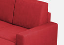 Divano 2 Posti con Pouf 168x145x85 cm Sakar in Tessuto Rosso