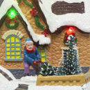 Villaggio Natalizio 23x15x18 cm con Trenino Luci Suoni e Movimento