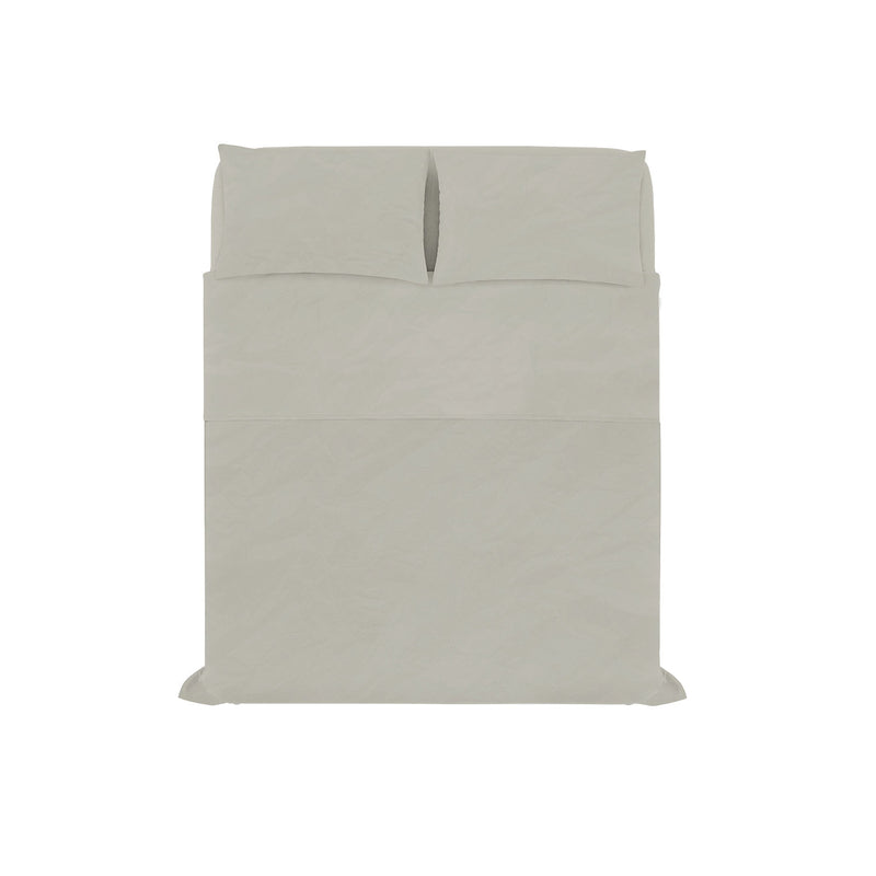 Set Lenzuola Sopra Sotto e 2 Federe Linea Water Washed Sabbia