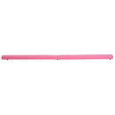 Trave da Ginnastica per Allenamento Imbottita in Legno Rosa 240x10x6.5 cm 