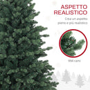 Albero di Natale Artificiale 150 cm 994 Rami Realistico Base in Resina Verde