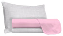 Set Lenzuola Sopra Sotto e Federe in Cotone Rosa Varie Misure