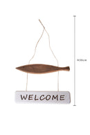 Set 2 Pesci da Appendere Welcome 40 H 30 cm 