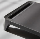 Supporto Monitor da Scrivania 56x20x5,7 cm con Base di Ricarica Wireless in MDF e Plastica Nero