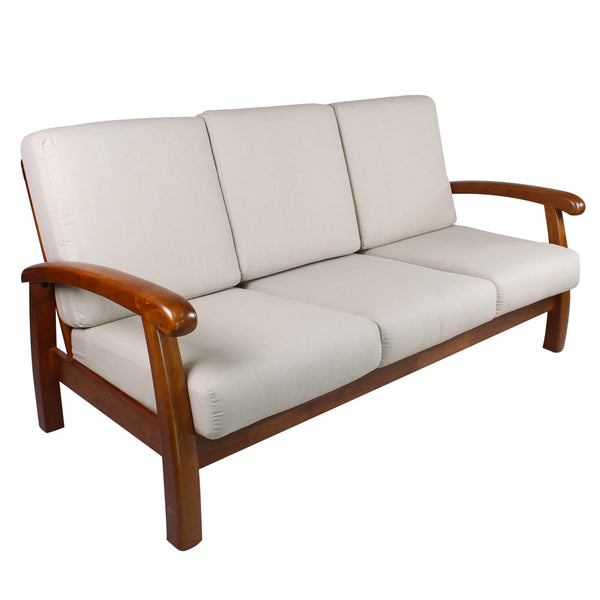 prezzo Sofa 3-Sitzer-Sofa aus Holz 175x85x83cm Vandi Ecru
