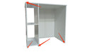 Coprilavatrice da Esterno in PVC 95x60x94 cm 2 Ante con Ripiani Laterali Laundry Bianco Seconda Scelta