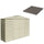Boden für Gartenbox 320 x 81 x 188 cm aus grauem Kunststoff