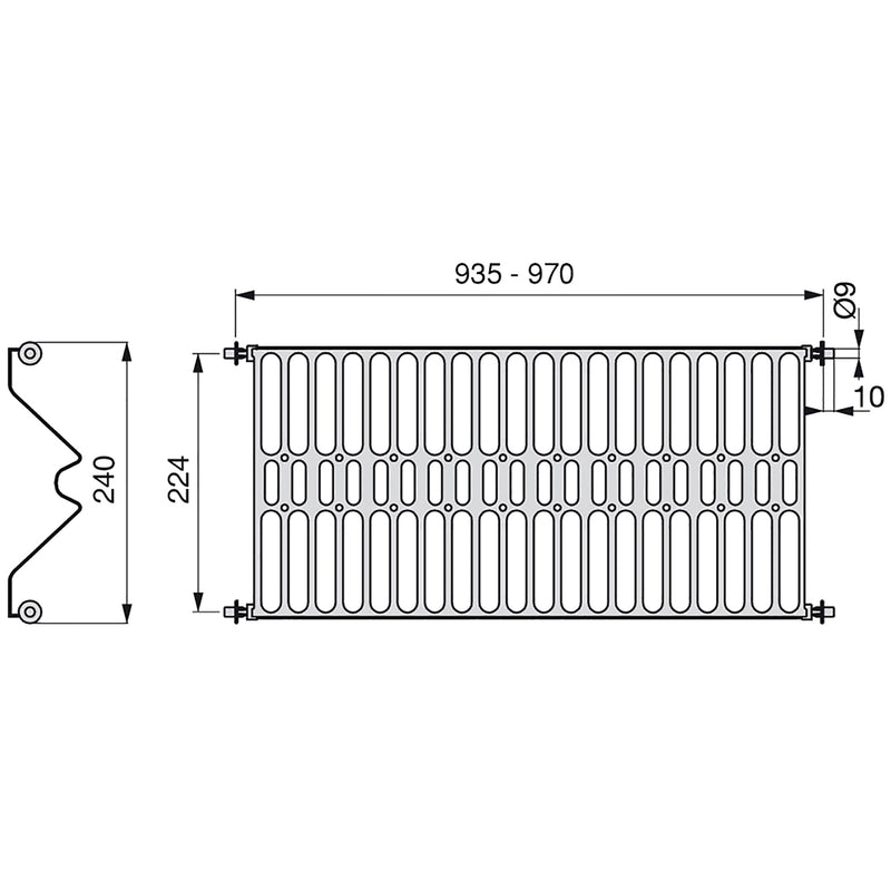 Scolapiatti Colapiatti per Mobile Cucina 100 cm in Acciaio Inox con Raccogligoccia Emuca