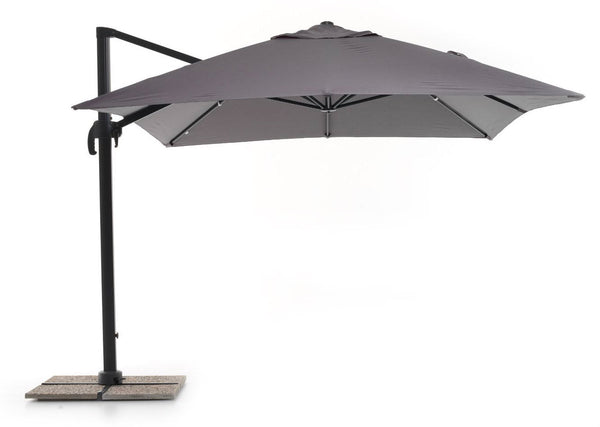 Ombrellone da Giardino Decentrato 3x3m in Alluminio Telo in Poliestere Senso Antracite sconto