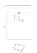 Base Quadrata 40x40x5 cm per Fontane con Ghiera Piccola in Cemento Belfer 42/BSE/2