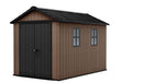 Casetta Box da Giardino 230x350x246 cm Newton Plus 7511/1175 Doppia Opzione Montaggio in Resina Evotech+ Marrone      