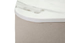 Consolle Trucco da Camera Beauty 120x75x40 cm in Legno MDF e Metallo Crema/Oro