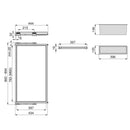 Kit 7 Aste Pantaloni e 2 Vassoi per Armadio 900 mm in Acciaio Emuca Grigio Pietra