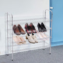 Scarpiera in Metallo con 4 Ripiani Regolabili 75x25x87 cm 