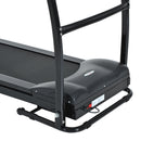 Tapis Roulant Elettrico Pieghevole Schermo LCD Velocità: 1-12Km/h con Tubi d'Acciaio Nero 146x69x125 cm 
