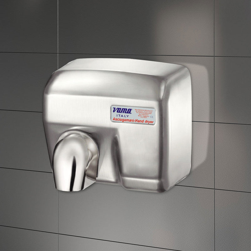 Asciugamani Elettrico Antivandalo con Fotocellula 2400W Vama Ariel SF Acciaio Inox Satinato