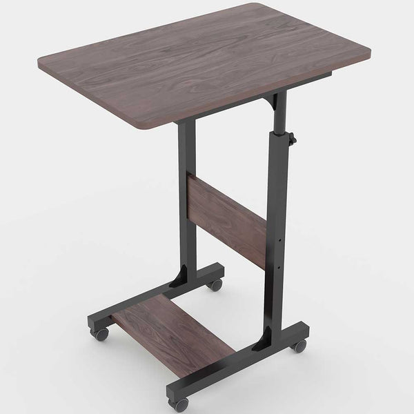 online Tavolino Porta PC Computer da Letto Divano Regolabile con Ruote Noce