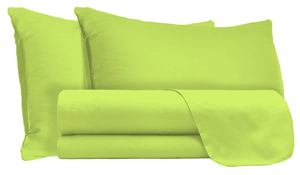 Set aus Doppellaken oben und unten und einfarbigen Kissenbezügen in Acid Green sconto