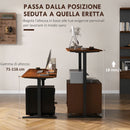 Struttura Scrivania Elettrica Regolabile in Altezza 71-116 cm con Modalità Defaticante in Acciaio  Nero