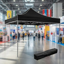 Gazebo Richiudibile Pieghevole 3x3m in Acciaio e PVC Impermeabile Nero