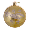 Set 8 Palle di Natale Ø8 cm in Plastica Oro