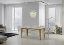 Tavolo Allungabile 160-264x90x80 cm Flame Evolution Bianco Frassino