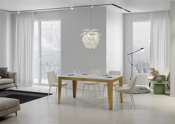 online Tavolo Allungabile 180-284x90x80 cm Flame Evolution Bianco Frassino