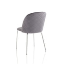 Set 2 Sedie 45x47x85 cm in Velluto Grigio