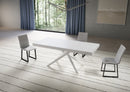 Tavolo Allungabile 180-284x90x74 cm Niket Bianco Frassino Gambe Bianche