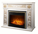 Camino Elettrico da Pavimento 101x140x33 cm Effetto Fiamma 1950W Versailles maxi & Richi Avorio