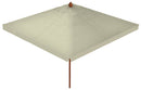 Ombrellone da Giardino 3,5x3,5 m Palo Ø60 mm in Legno Telo in Acrilico con Balza Danieli Bangkok Ecrù