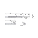 Guide a Sfere per Cassetti con Estrazione Totale e Chiusura Soft H45 mm L300 Bianco Acciaio Emuca