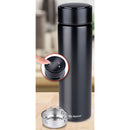 Thermos Digitale Borraccia Termica Capacità 480 ml Tappo Antiperdita in Acciaio Nero      