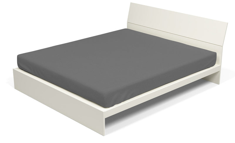 Lenzuolo Sotto con Angoli ed Elastico Tinta Unita Fumo