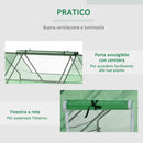 Serra da Giardino con Porte Avvolgibili 180x140x80 cm in Acciaio e PE Verde