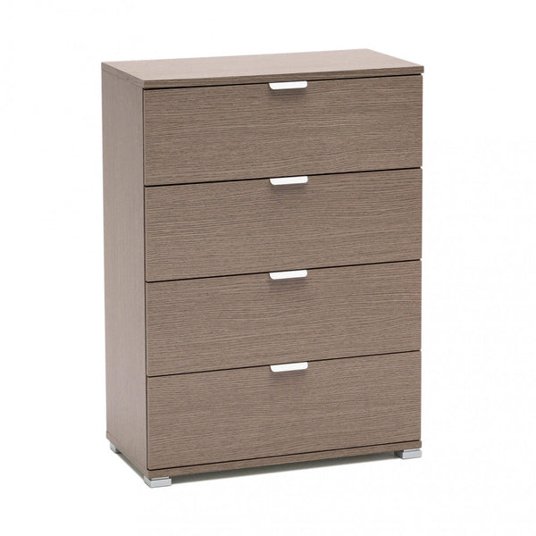 Graue Eiche Kommode mit 4 Schubladen 60x38x85 h cm aus Bilaminat-Spanplatte Graue Eiche sconto