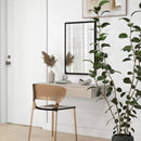 Specchio da Parete Rettangolare  50x70 cm in Vetro e MDF Nero      