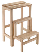 Sgabello Scaletta in Legno Faggio Grezzo Fumer Cleo