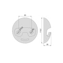 Appendiabiti da Parete Napier Imballo 1 Pezzo Verniciato Nero Tecnoplastica Emuca