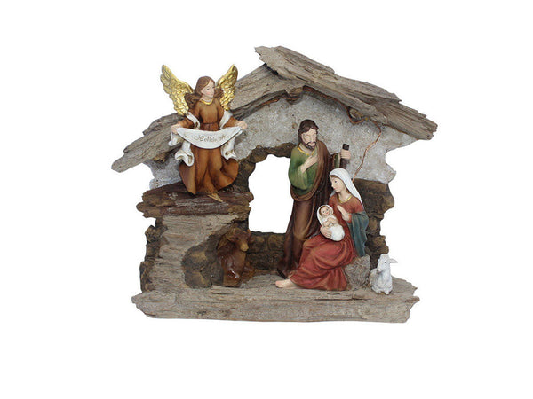 Natività Decorativa con Capanna 20h cm con Luci sconto
