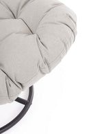 Poltrona Girevole da Esterno con Cuscini 72x83x90h cm in Acciaio e Fibra Sintetica Azores Antracite  