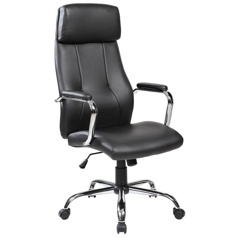 Sedia Poltrona Presidenziale da Ufficio in Similpelle Tosini New York Nero